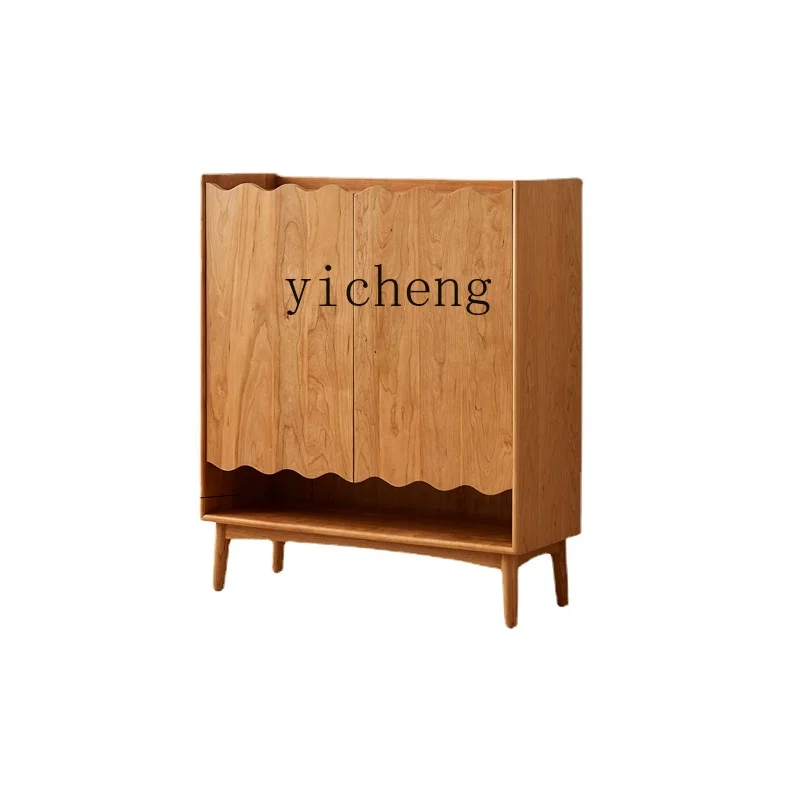 ZK Nordic Shoe Cabinet Solid Wood Porch Cabinet Cherrywood Retro Double-Door Small Apartment Locker
ZK Nordic Shoe Cabinet Solid Wood Porch Cabinet Cherrywood Retro Double-Door Small Apartment Locker