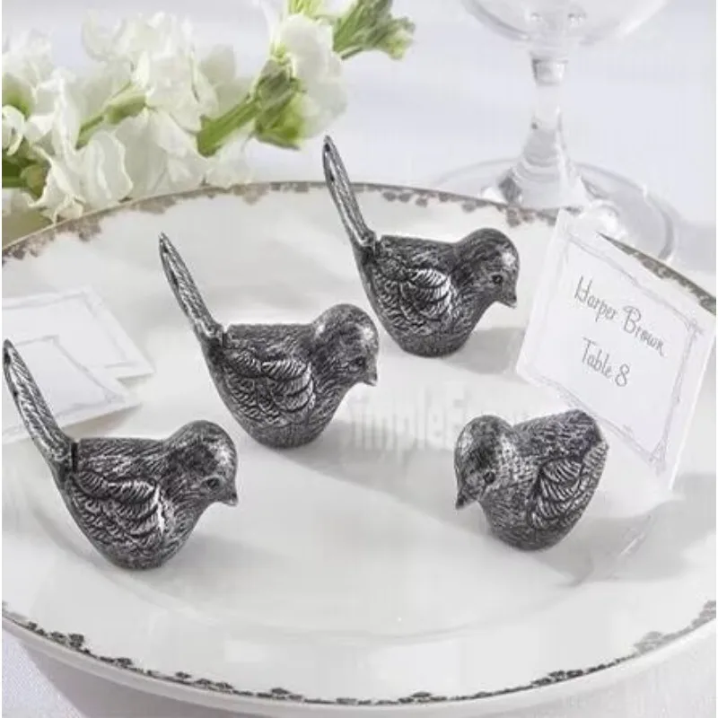 Wholesale 100pcs/lot Wedding Decorations Antique Silver Antiqued Bird Place Card Holder Love Bird Name Card Holder
Wholesale 100pcs/lot Wedding Decorations Antique Silver Antiqued Bird Place Card Holder Love Bird Name Card Holder