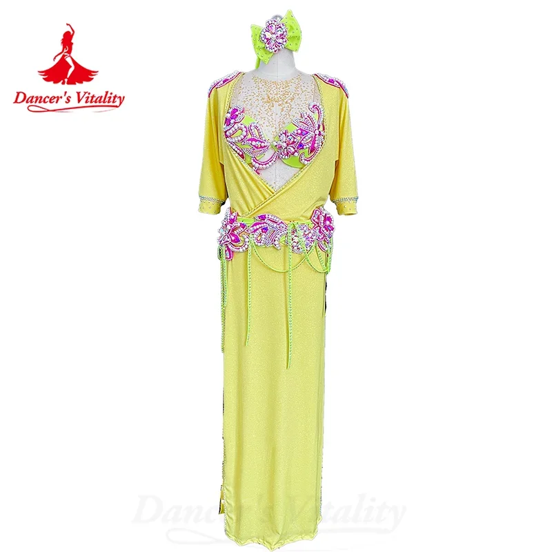 Belly Dance Costume Suit Customized AB Stones Bra+Appear Thin Long Skirt 2ps Oriental Dance Professional Performance Clothing
Belly Dance Costume Suit Customized AB Stones Bra+Appear Thin Long Skirt 2ps Oriental Dance Professional Performance Clothing