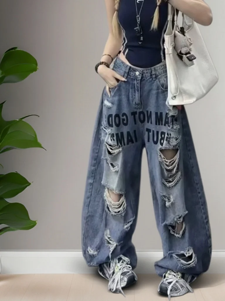 Summer 2026 High Waist Wide Leg Denim Jeans Women's Printed Washed Hole Casual High Street Style Breathable Loose Fit Jeans
Summer 2026 High Waist Wide Leg Denim Jeans Women's Printed Washed Hole Casual High Street Style Breathable Loose Fit Jeans
