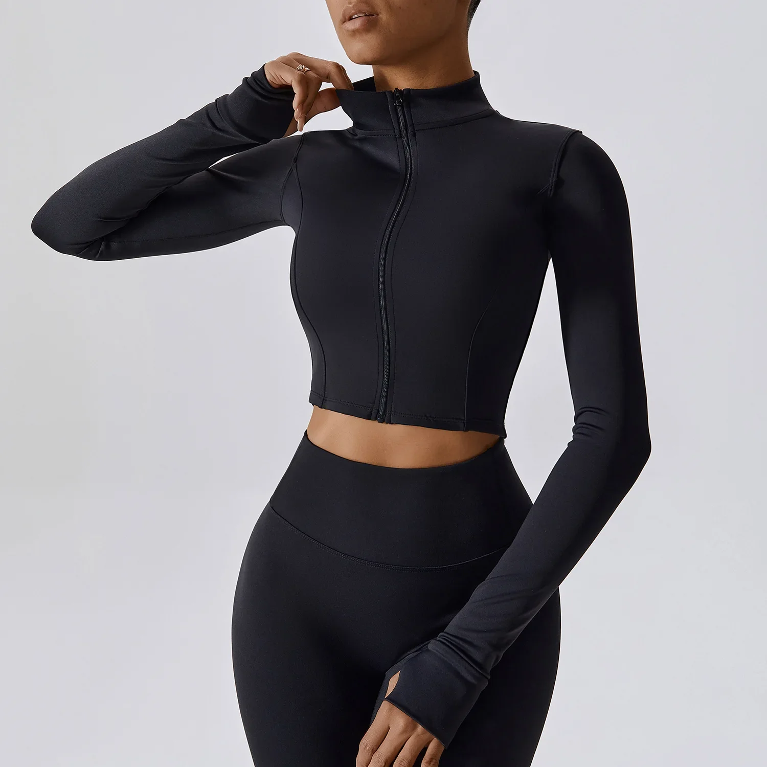 Elasticity Zipper Running Workout Yoga Jacket for Women Outdoor Slimming Fitness Long Sleeve Gym Quick-drying Sport Short Coat
Elasticity Zipper Running Workout Yoga Jacket for Women Outdoor Slimming Fitness Long Sleeve Gym Quick-drying Sport Short Coat