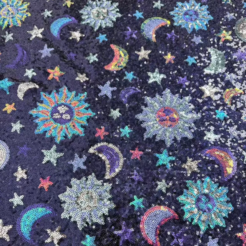 Star and Moon Dense Sequin Embroidered Tulle Fabric for DIY Sewing Dress Garment Accessories Clothing Fashion Material Cloth
Star and Moon Dense Sequin Embroidered Tulle Fabric for DIY Sewing Dress Garment Accessories Clothing Fashion Material Cloth