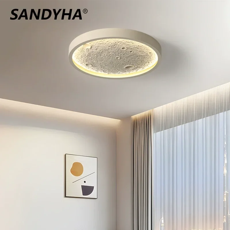 SANDYHA Nordic Circular Moon Design Ceiling Light LED Light Bedroom Living Room Decoration Home Study Indoor Lighting Fixtures
SANDYHA Nordic Circular Moon Design Ceiling Light LED Light Bedroom Living Room Decoration Home Study Indoor Lighting Fixtures