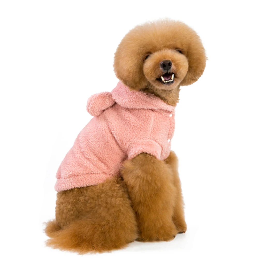 Pink Dog Clothes Winter Bear Ears Sweaters Thickened Fleece Soft Comfortable Elastic Hooded Style Buckle Closure No Sleeve
Pink Dog Clothes Winter Bear Ears Sweaters Thickened Fleece Soft Comfortable Elastic Hooded Style Buckle Closure No Sleeve