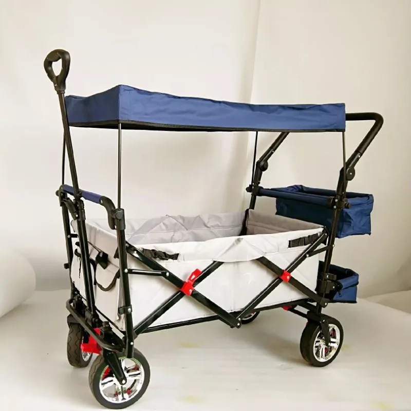 Foldable Trolley Push Pull Wagon Stroller Wagon Folding Wagon With Roof Canopy for Kids
Foldable Trolley Push Pull Wagon Stroller Wagon Folding Wagon With Roof Canopy for Kids