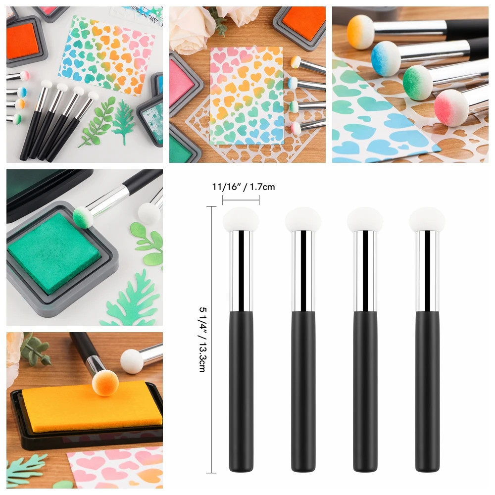 4pcs/set Mini Ink Sponge Applicator Paper Pouncers for Easily Direct Ink On Intricate Stencil Die Cut Crafts DIY Handmade Tool
4pcs/set Mini Ink Sponge Applicator Paper Pouncers for Easily Direct Ink On Intricate Stencil Die Cut Crafts DIY Handmade Tool