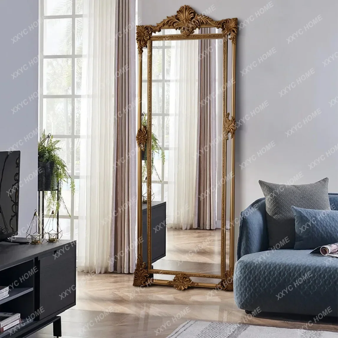 Hclassical retro cloakroom floor fitting mirror full-length mirror
Hclassical retro cloakroom floor fitting mirror full-length mirror