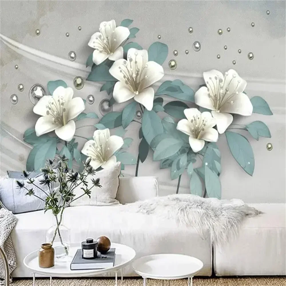 custom Light luxury Clivia orchid jewelry flower wall paper TV sofa background wallpaper for bedroom walls Stickers
custom Light luxury Clivia orchid jewelry flower wall paper TV sofa background wallpaper for bedroom walls Stickers