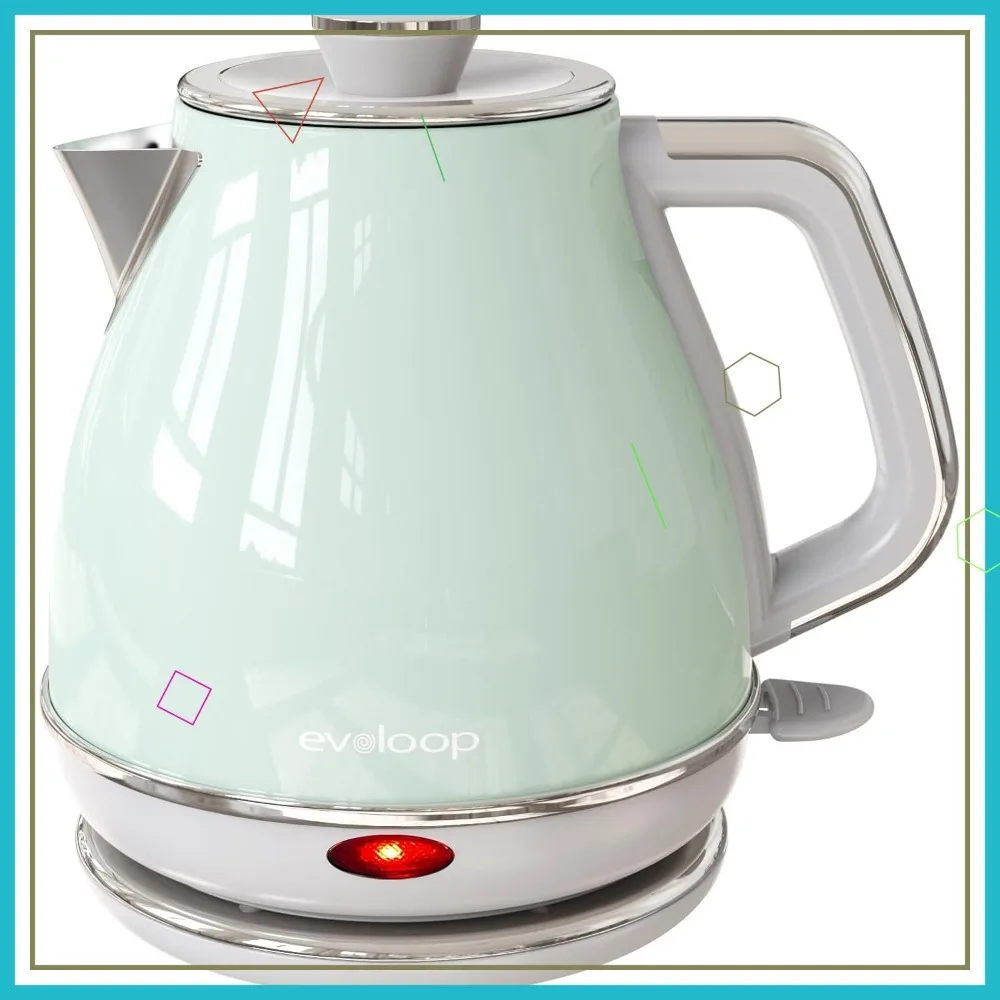1500W Electric Tea Kettle, 1.0L Stainless Steel Hot Water Boiler with Auto Shut-Off & Boil-Dry Protection, Retro Design
1500W Electric Tea Kettle, 1.0L Stainless Steel Hot Water Boiler with Auto Shut-Off & Boil-Dry Protection, Retro Design