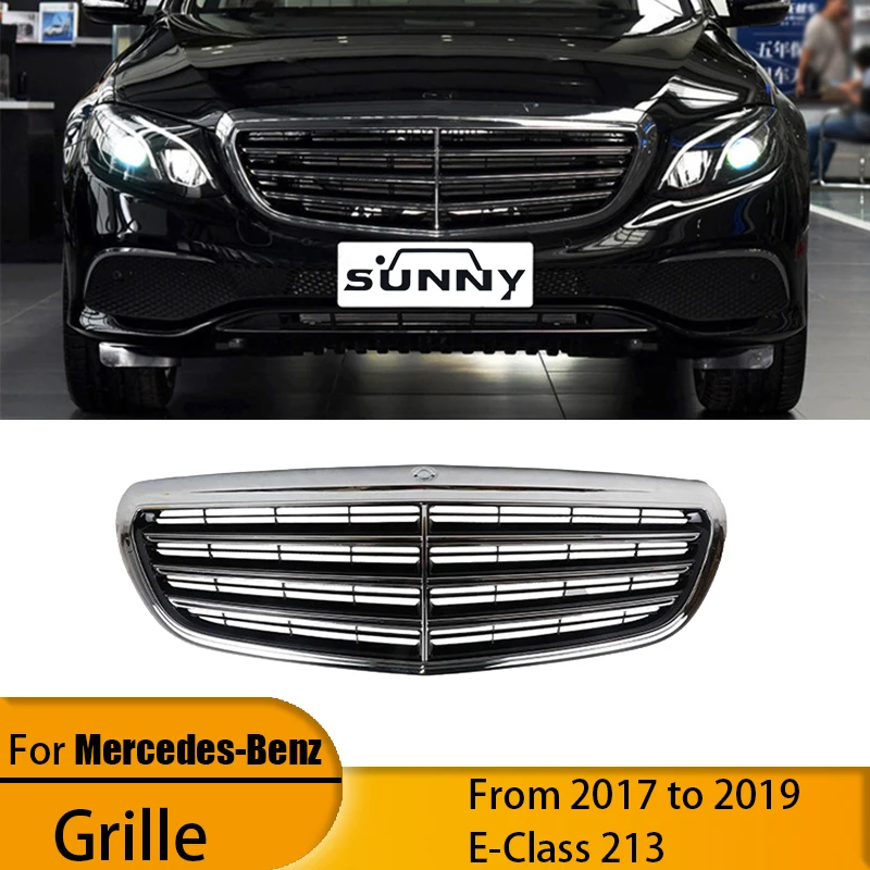 Подходит для Mercedes-Benz E-Class W213 17-19 с центральной сеткой, низкопрофильная впускная решетка переднего бампера
Подходит для Mercedes-Benz E-Class W213 17-19 с центральной сеткой, низкопрофильная впускная решетка переднего бампера