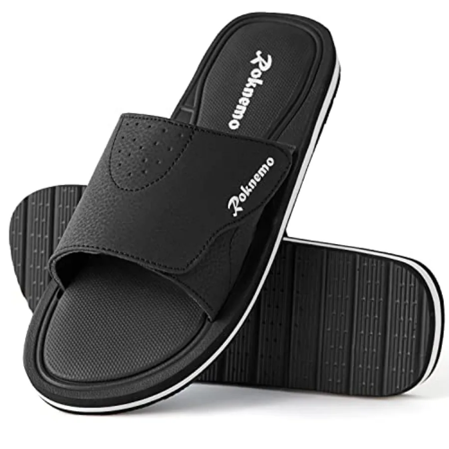 Mens Slide Sandals Adjustable Athletic Casual Comfort Lightweight Open Toe Slides Sport Sandals with Memory Foam Soft Cushion F
Mens Slide Sandals Adjustable Athletic Casual Comfort Lightweight Open Toe Slides Sport Sandals with Memory Foam Soft Cushion F