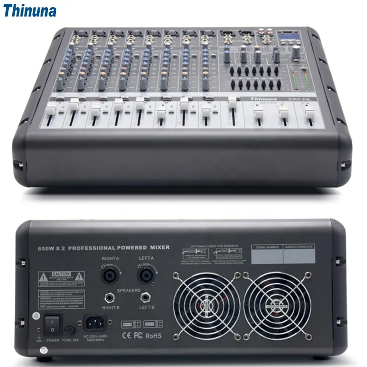 Thinuna PMX-H Professional 8 Channel Audio DJ Mixer With Blueteeth Sound Mixer Audio Karaoke Phantom 48V Powered Amplifier Mixer
Thinuna PMX-H Professional 8 Channel Audio DJ Mixer With Blueteeth Sound Mixer Audio Karaoke Phantom 48V Powered Amplifier Mixer