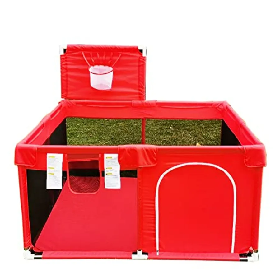 Portable Large Baby Ball Pit Playpen with Basketball Hoop Breathable Mesh for Indoor Outdoor Use Safe Non-Toxic Material Soft B
Portable Large Baby Ball Pit Playpen with Basketball Hoop Breathable Mesh for Indoor Outdoor Use Safe Non-Toxic Material Soft B