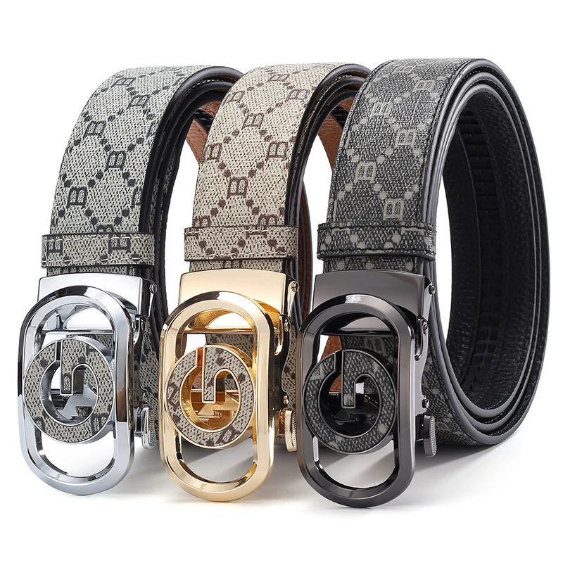 Men's Business Dress Belt - Premium Monogram Pattern G Buckle Ratchet Belt, Adjustable Formal & Casual Leather Belt for Men
Men's Business Dress Belt - Premium Monogram Pattern G Buckle Ratchet Belt, Adjustable Formal & Casual Leather Belt for Men