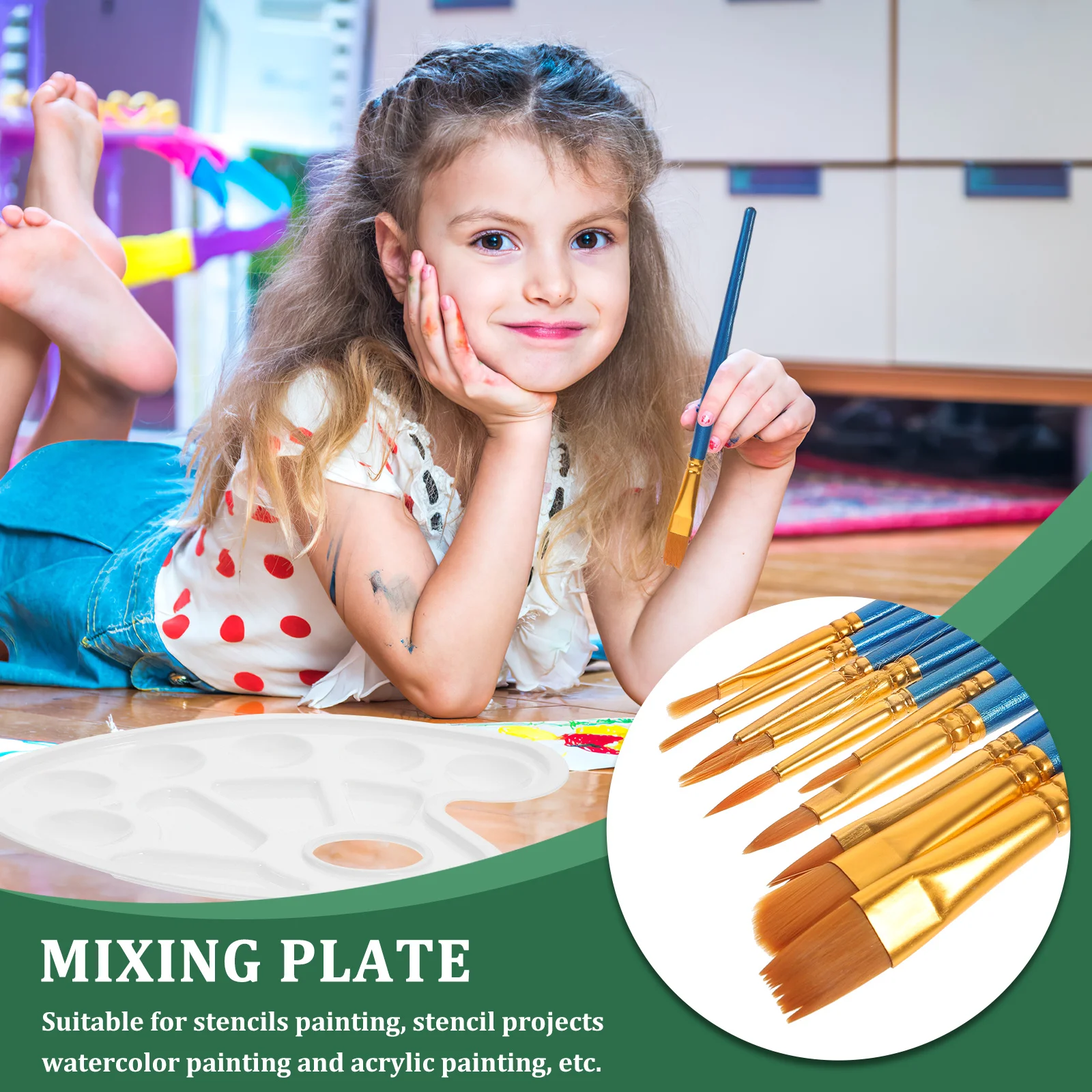 1 Artist Paint Set Mixing Plate For Watercolor Acrylic Painting Portable Art Supplies Kit Paint Brush Set Watercolor
1 Artist Paint Set Mixing Plate For Watercolor Acrylic Painting Portable Art Supplies Kit Paint Brush Set Watercolor