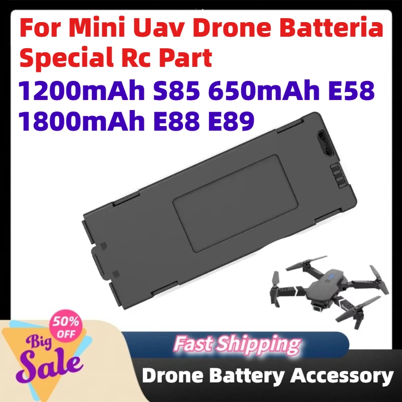Аккумулятор для радиоуправляемых дронов 3.7V 1200mAh/S85 650mAh/E58 1800mAh/E88 E89, аксессуар для мини-БПЛА, специальная перезаряжаемая батарея для радиоуправляемых моделей
Аккумулятор для радиоуправляемых дронов 3.7V 1200mAh/S85 650mAh/E58 1800mAh/E88 E89, аксессуар для мини-БПЛА, специальная перезаряжаемая батарея для радиоуправляемых моделей