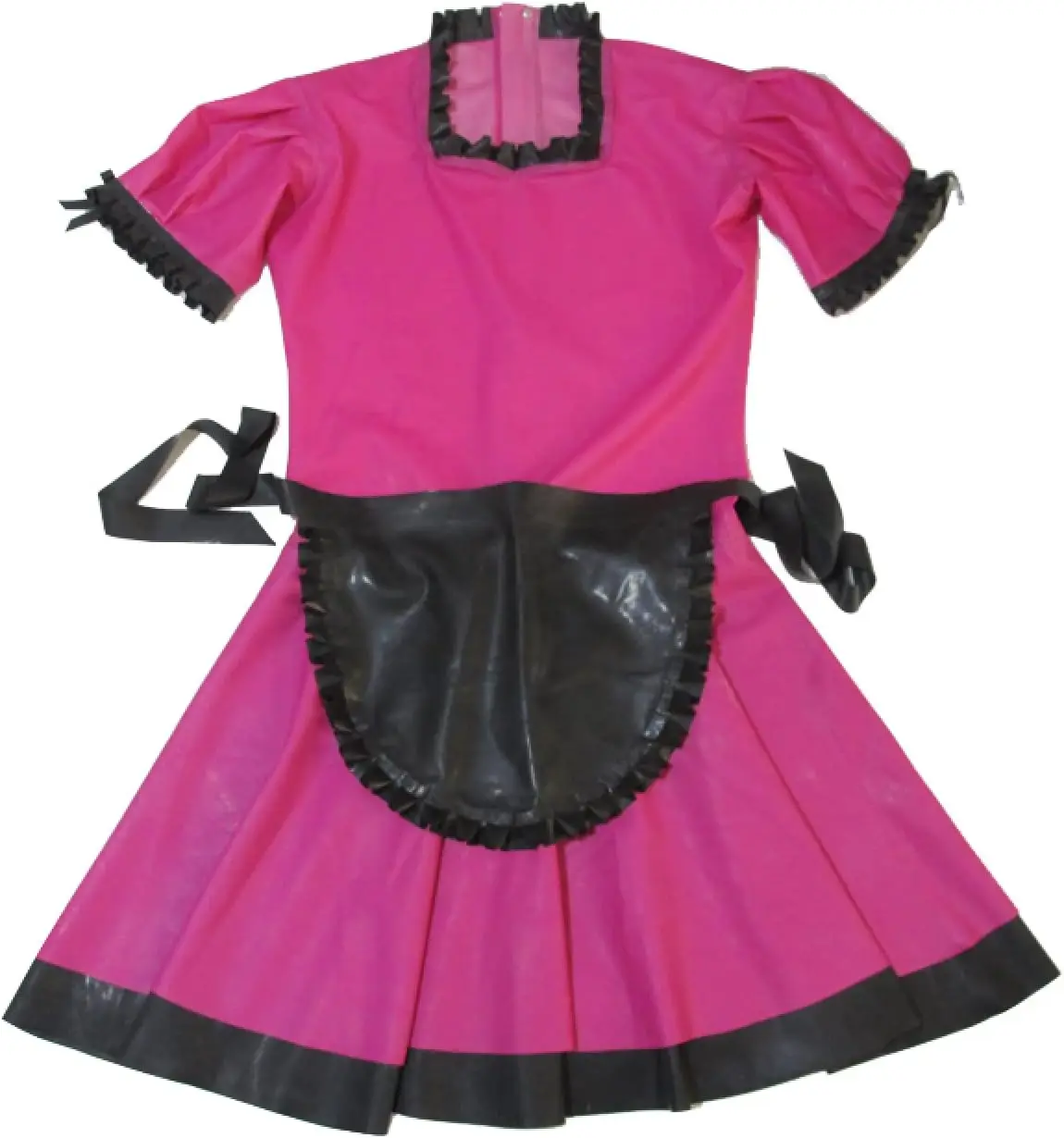 Latex Women Maid Costumes Rubber Dress with Apron Customized
Latex Women Maid Costumes Rubber Dress with Apron Customized