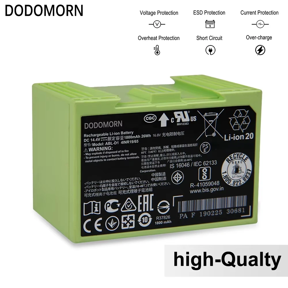 NEW ABL-D1 Battery For Authentic Replacement Parts - Lithium Ion Battery for Roomba e & i Series Robot Vacuums i3+ i4+ i7+ i8
NEW ABL-D1 Battery For Authentic Replacement Parts - Lithium Ion Battery for Roomba e & i Series Robot Vacuums i3+ i4+ i7+ i8