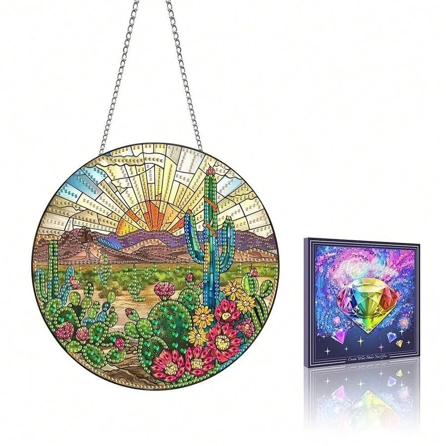 VAIIEYO 5D Cactus Diamond Art Hanging Ornament Plant Diamond Painting Suncatchers Window Hanging Kit With Chain 7.5x7.5 Inch Cr
VAIIEYO 5D Cactus Diamond Art Hanging Ornament Plant Diamond Painting Suncatchers Window Hanging Kit With Chain 7.5x7.5 Inch Cr
