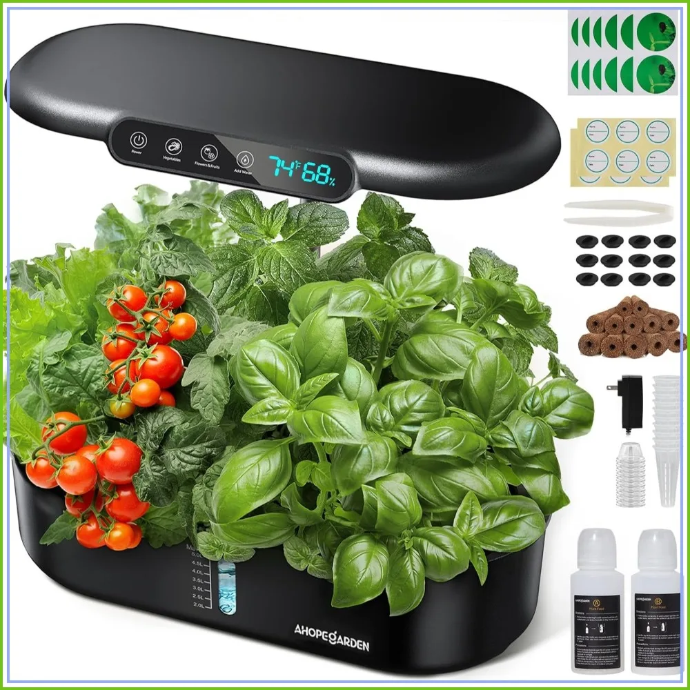 12-Pod Hydroponics Growing System with Smart Environmental Detection & Full Spectrum LED - Indoor Herb Garden for Vegetables, Herbs, Lettuce - Home Gardening
12-Pod Hydroponics Growing System with Smart Environmental Detection & Full Spectrum LED - Indoor Herb Garden for Vegetables, Herbs, Lettuce - Home Gardening