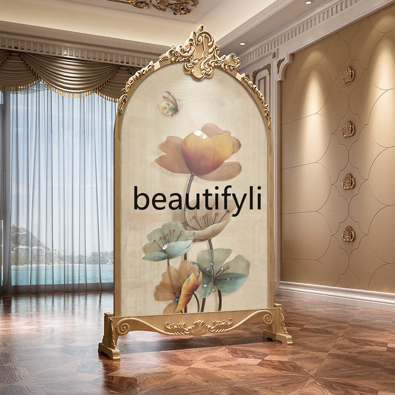 Nordic style partition screen high-end hotel restaurant lobby living room bedroom solid wood carving flower mobile screen
Nordic style partition screen high-end hotel restaurant lobby living room bedroom solid wood carving flower mobile screen