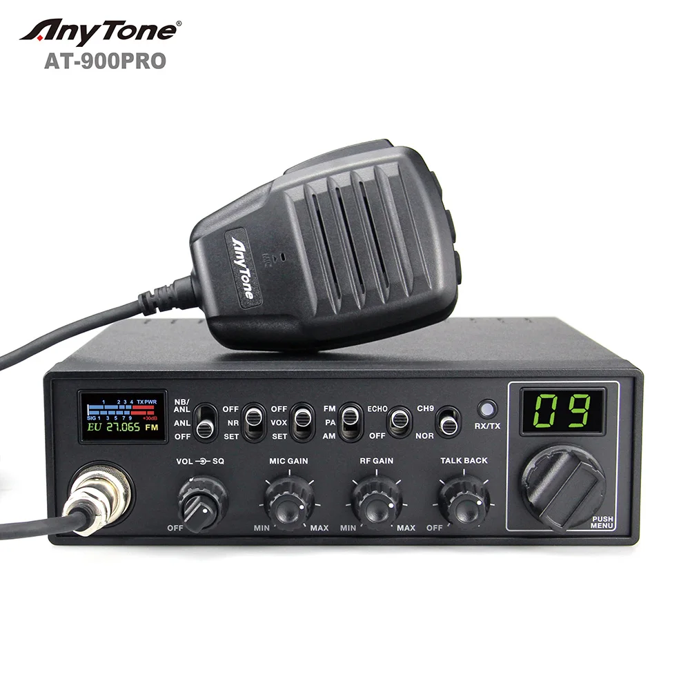 Anytone AT-900PRO USA Weather Channel 27Mhz CB Radio AM FM Two Way Radio 12/24V Walkie Talkie Long Range for Ham Radio
Anytone AT-900PRO USA Weather Channel 27Mhz CB Radio AM FM Two Way Radio 12/24V Walkie Talkie Long Range for Ham Radio