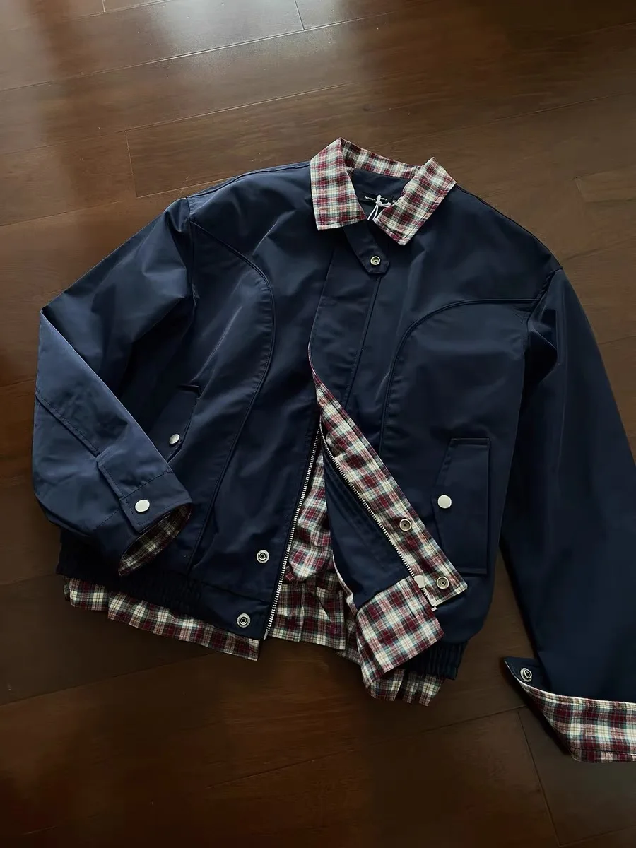 Miu Sle Plaid Harrington Jaet ex Autumn Winter American Retro Money Match All over Coat Women's Men's Loose Fit Long ...
Miu Sle Plaid Harrington Jaet ex Autumn Winter American Retro Money Match All over Coat Women's Men's Loose Fit Long ...