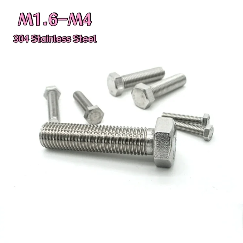 M1.6 M2 M2.5 M3 M4 External Hex Head Bolt 304 A2 Stainless Steel Metric Thread DIN933 Outside External Hexagon Head Screw
M1.6 M2 M2.5 M3 M4 External Hex Head Bolt 304 A2 Stainless Steel Metric Thread DIN933 Outside External Hexagon Head Screw