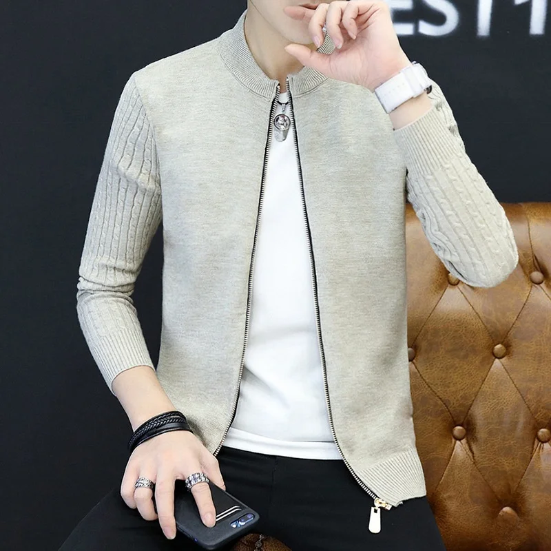 Men's Autumn Winter Knitted Sweater Zipper Slim Fit Twist Flower Cardigan Casual Outerwear for Young Men Non-deformable
Men's Autumn Winter Knitted Sweater Zipper Slim Fit Twist Flower Cardigan Casual Outerwear for Young Men Non-deformable