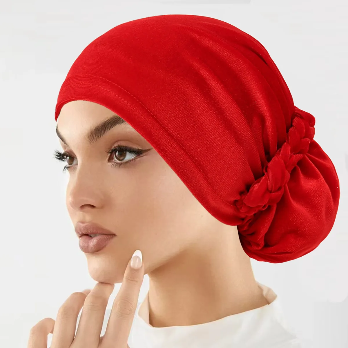 New Flannel Solid Color Women Hijab Hat Muslim Headscarf Fashion Braid Chemo Cap Bonnet Beanie Hair Loss Headwrap Turbante Mujer
New Flannel Solid Color Women Hijab Hat Muslim Headscarf Fashion Braid Chemo Cap Bonnet Beanie Hair Loss Headwrap Turbante Mujer