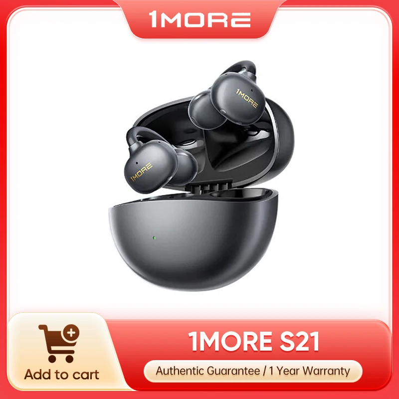 1MORE S21 Clip-On Bluetooth Earphones, Open-Ear Air Conduction Sports Headphones with AI Call Noise Cancellation
1MORE S21 Clip-On Bluetooth Earphones, Open-Ear Air Conduction Sports Headphones with AI Call Noise Cancellation