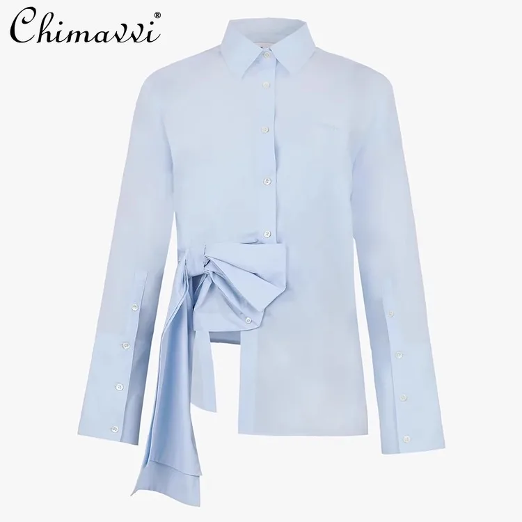 Japanese Style Personality Irregular Bow Long-sleeved Women's Shirt Top 2025 Spring and Summer New Sweet Cool Girl Blouse
Japanese Style Personality Irregular Bow Long-sleeved Women's Shirt Top 2025 Spring and Summer New Sweet Cool Girl Blouse
