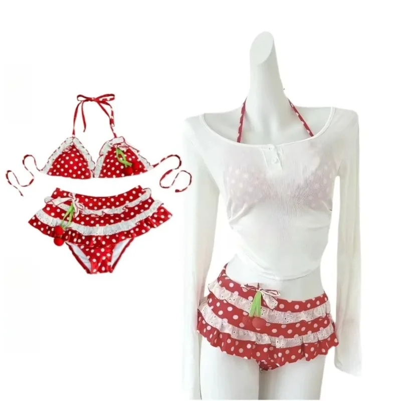 Kawaii Sweet Lolita Swimwear Women Beach Style Vintage Y2k Lace-up Beachwear Anime Cosplay Japanese Holidays Swimsuit New
Kawaii Sweet Lolita Swimwear Women Beach Style Vintage Y2k Lace-up Beachwear Anime Cosplay Japanese Holidays Swimsuit New