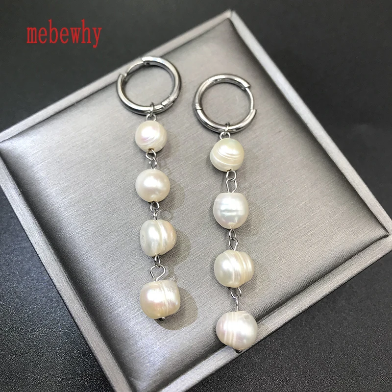 Handmade Stainless Steel Round Earrings for Women With 4 Natural Pearls Pendant Fashion Charming Party Jewelry Accessories Gifts
Handmade Stainless Steel Round Earrings for Women With 4 Natural Pearls Pendant Fashion Charming Party Jewelry Accessories Gifts
