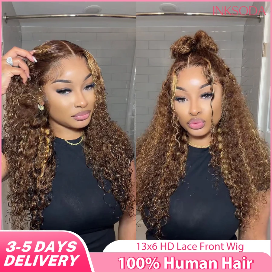 Highlight Ombre Wig Deep Wave 13x4 HD Lace Front Wig Human Hair Curly 13x6 Lace Frontal Wigs Honey Blonde Colored Wigs For Women
Highlight Ombre Wig Deep Wave 13x4 HD Lace Front Wig Human Hair Curly 13x6 Lace Frontal Wigs Honey Blonde Colored Wigs For Women