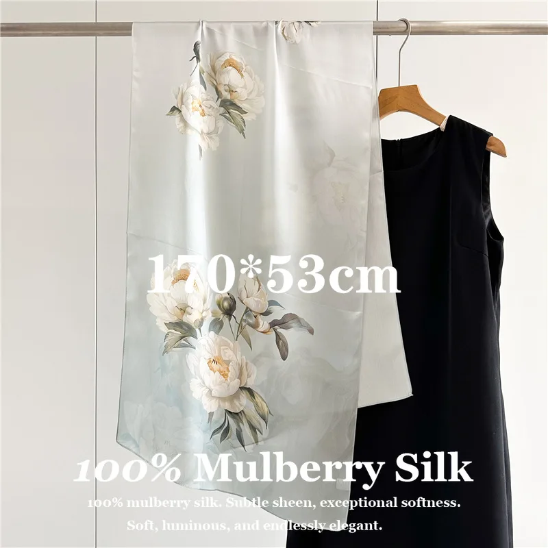 100% Pure Mulberry Silk Shawl Wrap Luxury Designer Print Large 170x53cm for Evening Dresses Skin-friendly Scarves Poncho Scarf
100% Pure Mulberry Silk Shawl Wrap Luxury Designer Print Large 170x53cm for Evening Dresses Skin-friendly Scarves Poncho Scarf