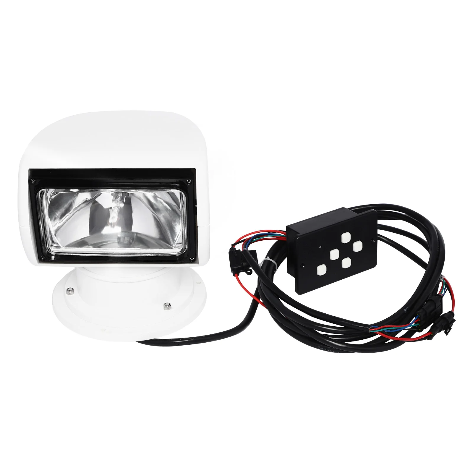 100W Spotlight with Halogen Bulb – 2300LM, 4300K Color Temperature, 2624.67ft Range, IP66 Waterproof, 355° Rotation and 72°
100W Spotlight with Halogen Bulb – 2300LM, 4300K Color Temperature, 2624.67ft Range, IP66 Waterproof, 355° Rotation and 72°