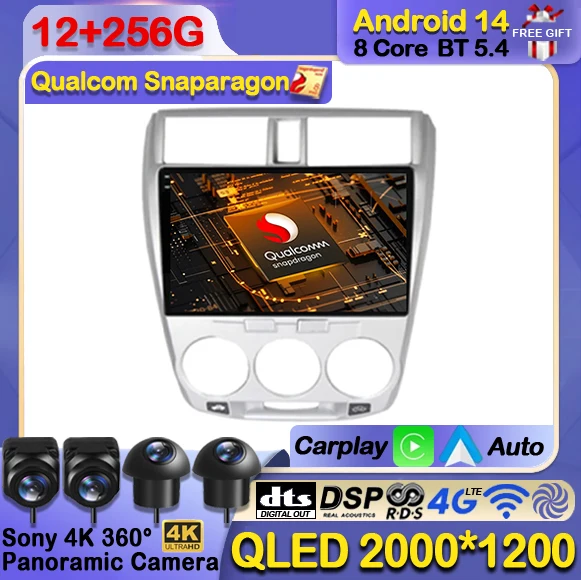 Android 14 Car Radio For Honda City 2006 - 2014 Multimedia Video Player Auto Carplay Navigation GPS 4G LTE 5G WIFI Head Unit DSP
Android 14 Car Radio For Honda City 2006 - 2014 Multimedia Video Player Auto Carplay Navigation GPS 4G LTE 5G WIFI Head Unit DSP