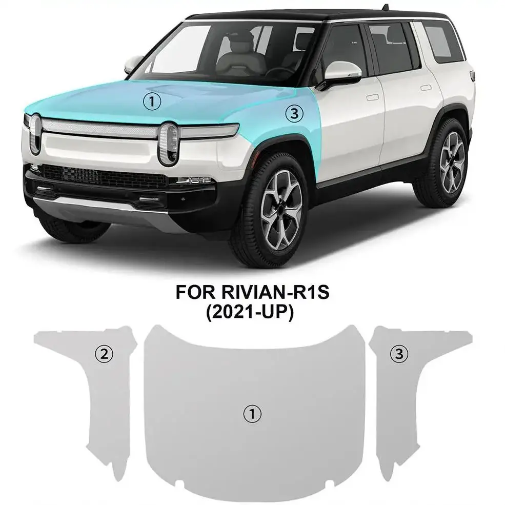 8.5Mil TPU Bumper Hood Paint Protection Film For Rivian R1S 2021-2024 Pre-cut PPF Kit Clear Bra Car Body Anti-Scratch Resistant
8.5Mil TPU Bumper Hood Paint Protection Film For Rivian R1S 2021-2024 Pre-cut PPF Kit Clear Bra Car Body Anti-Scratch Resistant