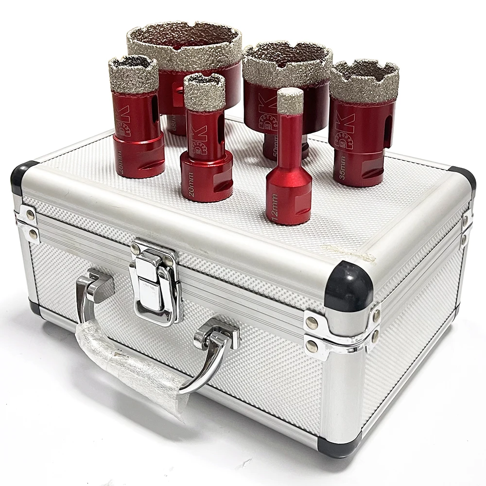 Diamond Drilling Bits Kit Tile Cutter for Ceramic Marble Granite M14 Thread 6Pcs Hole Saw Set Diamond Cup Saw
Diamond Drilling Bits Kit Tile Cutter for Ceramic Marble Granite M14 Thread 6Pcs Hole Saw Set Diamond Cup Saw