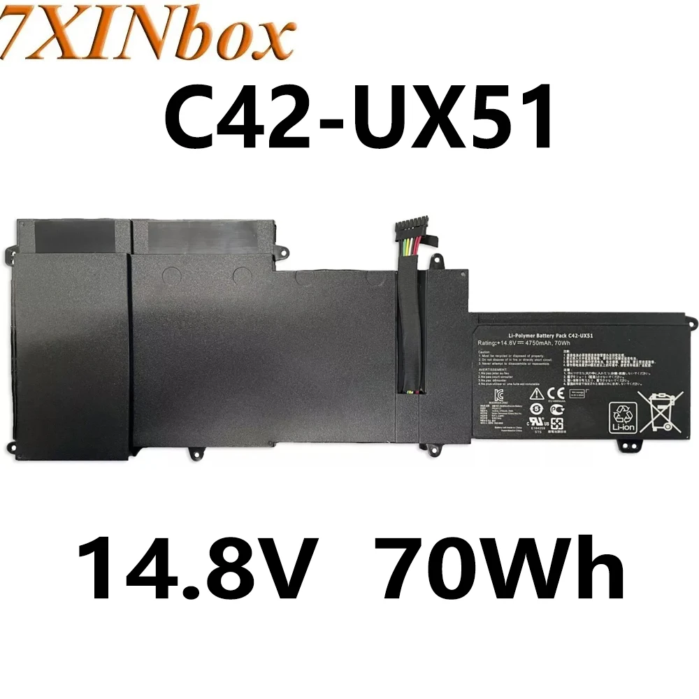 7XINbox C42-UX51 14,8 В 70 Втч аккумулятор для ноутбука ASUS ZenBook UX51 UX51V UX51VZ U500VZ серии
7XINbox C42-UX51 14,8 В 70 Втч аккумулятор для ноутбука ASUS ZenBook UX51 UX51V UX51VZ U500VZ серии