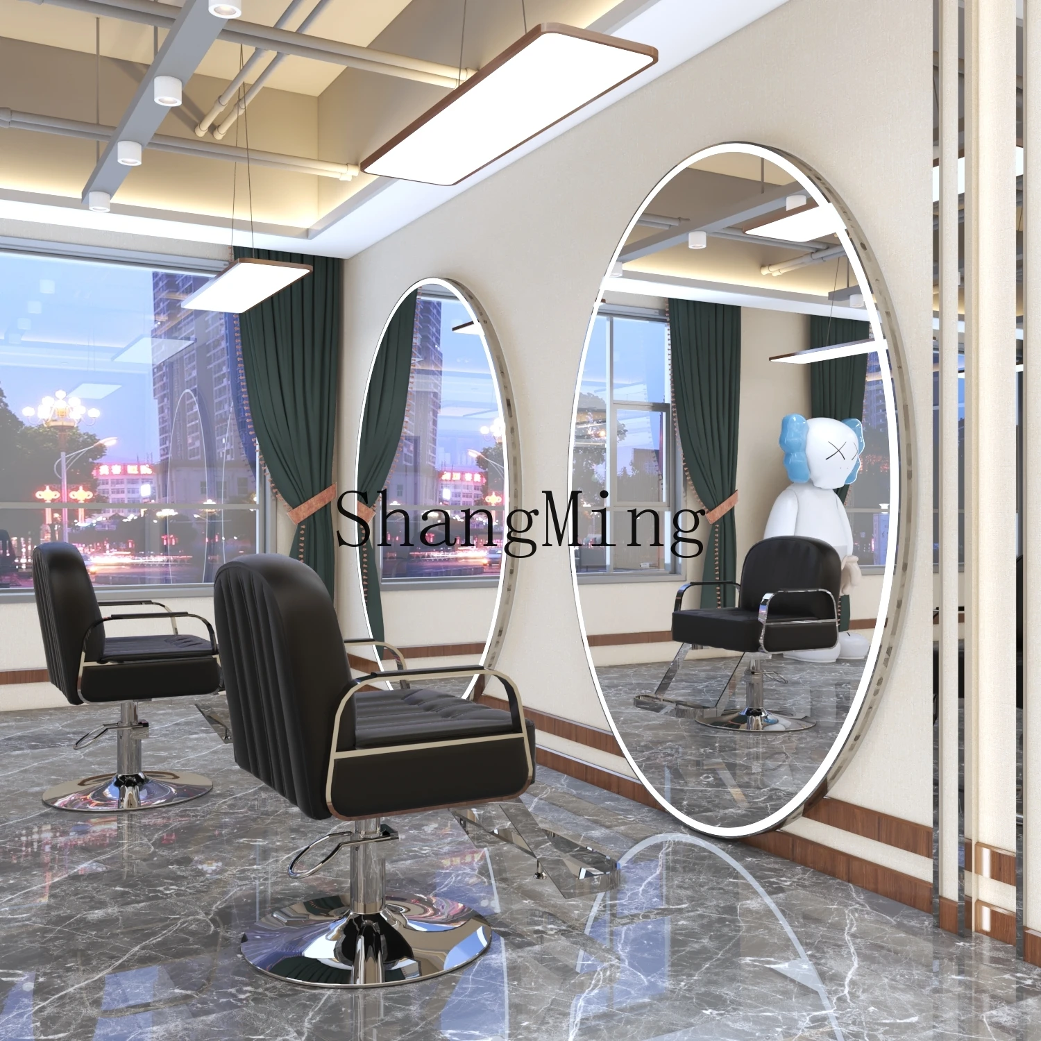 ZYY Internet celebrity trendy hanging mirror hair salon special mirror table double-sided floor new model
ZYY Internet celebrity trendy hanging mirror hair salon special mirror table double-sided floor new model