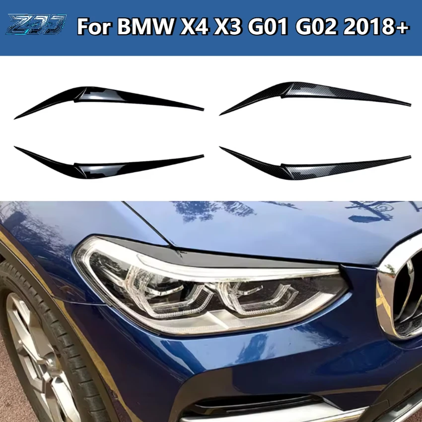 For BMW X4 X3 G01 G02 2018+ 2pcs Gloss Black Headlight Eyebrows Car Headlight Eyelids Lids ABS Plastic Accessories
For BMW X4 X3 G01 G02 2018+ 2pcs Gloss Black Headlight Eyebrows Car Headlight Eyelids Lids ABS Plastic Accessories