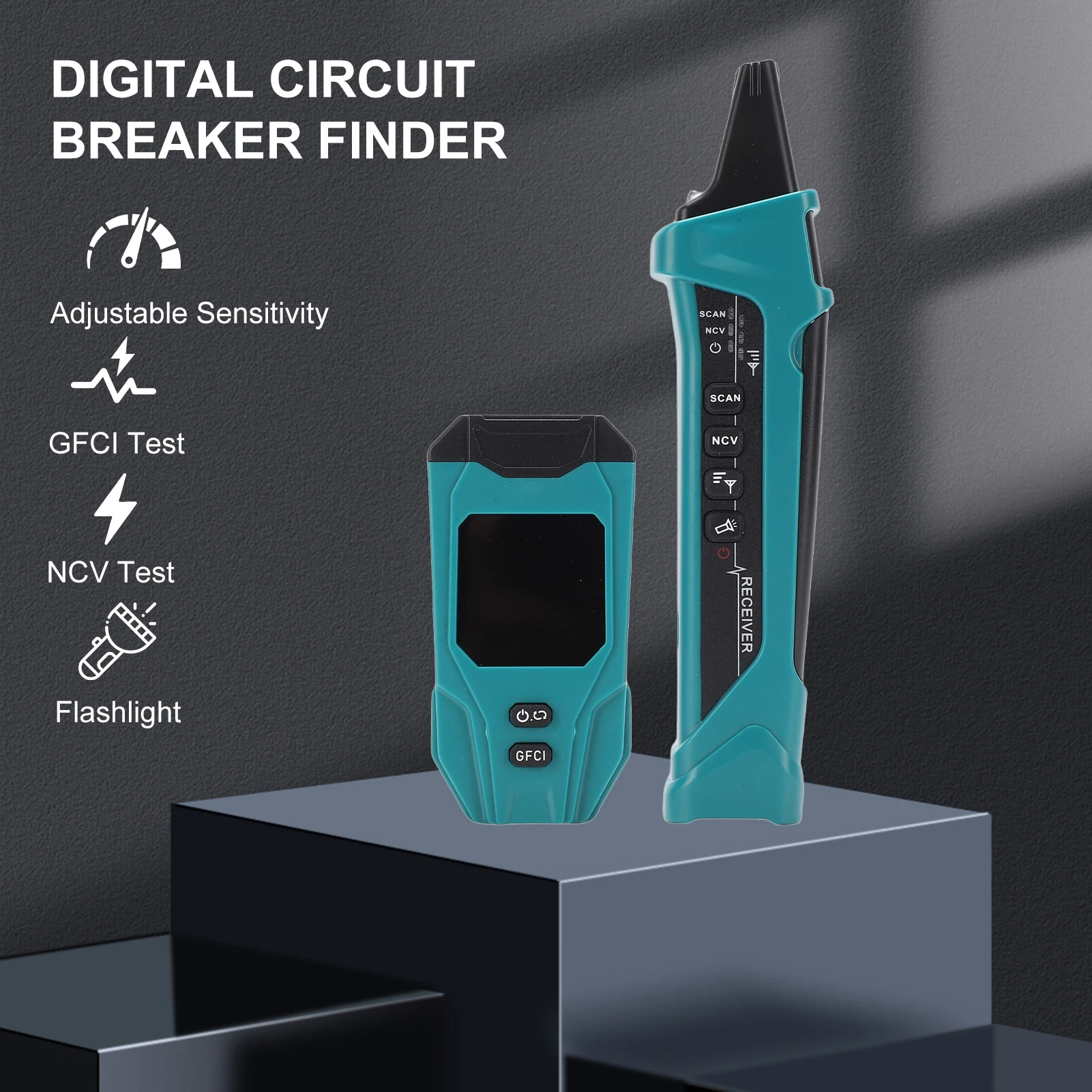 Circuit Breaker Finder with LCD Display, GFCI Outlet Tester, Electrical Tester Tool Kit with NCV Test and Flashlight, Includes
Circuit Breaker Finder with LCD Display, GFCI Outlet Tester, Electrical Tester Tool Kit with NCV Test and Flashlight, Includes