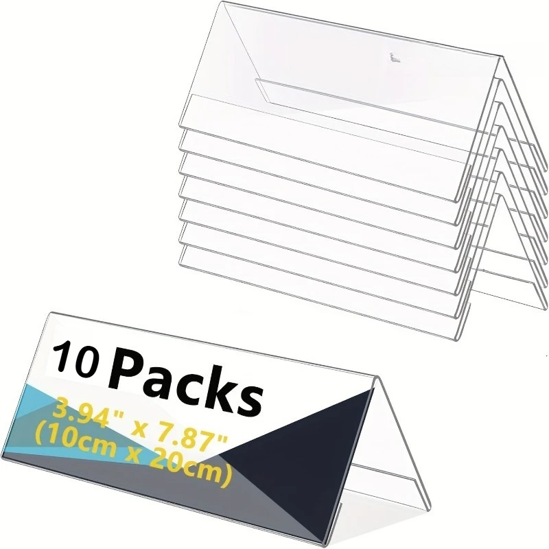 10pcs Transparent Acrylic V-Shaped Place Cards 3.15x5.9inch for Weddings Events Conferences 1.2mm Thick Space-Saving Table Decor
10pcs Transparent Acrylic V-Shaped Place Cards 3.15x5.9inch for Weddings Events Conferences 1.2mm Thick Space-Saving Table Decor