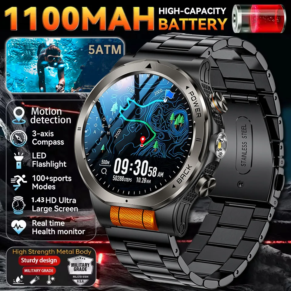2026 New T-Rex3 Pro 1100mAh Battery Smart Watch GPS path 5ATM Waterproof Sports Run tracker Outdoors Compass Military Smartwatch
2026 New T-Rex3 Pro 1100mAh Battery Smart Watch GPS path 5ATM Waterproof Sports Run tracker Outdoors Compass Military Smartwatch