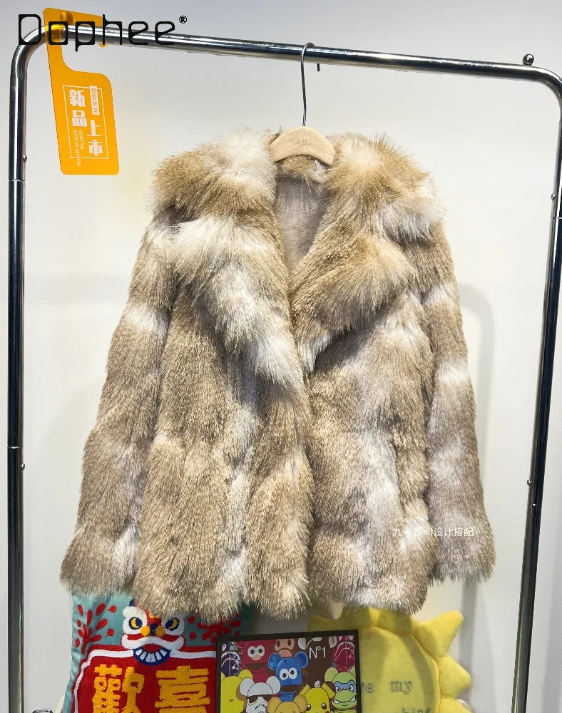 2025 New Fashionable Faux Fur Coat for Women Loose and Warm Faux Fur Winter Coat lady Mid-Length Fluffy Jacket
2025 New Fashionable Faux Fur Coat for Women Loose and Warm Faux Fur Winter Coat lady Mid-Length Fluffy Jacket