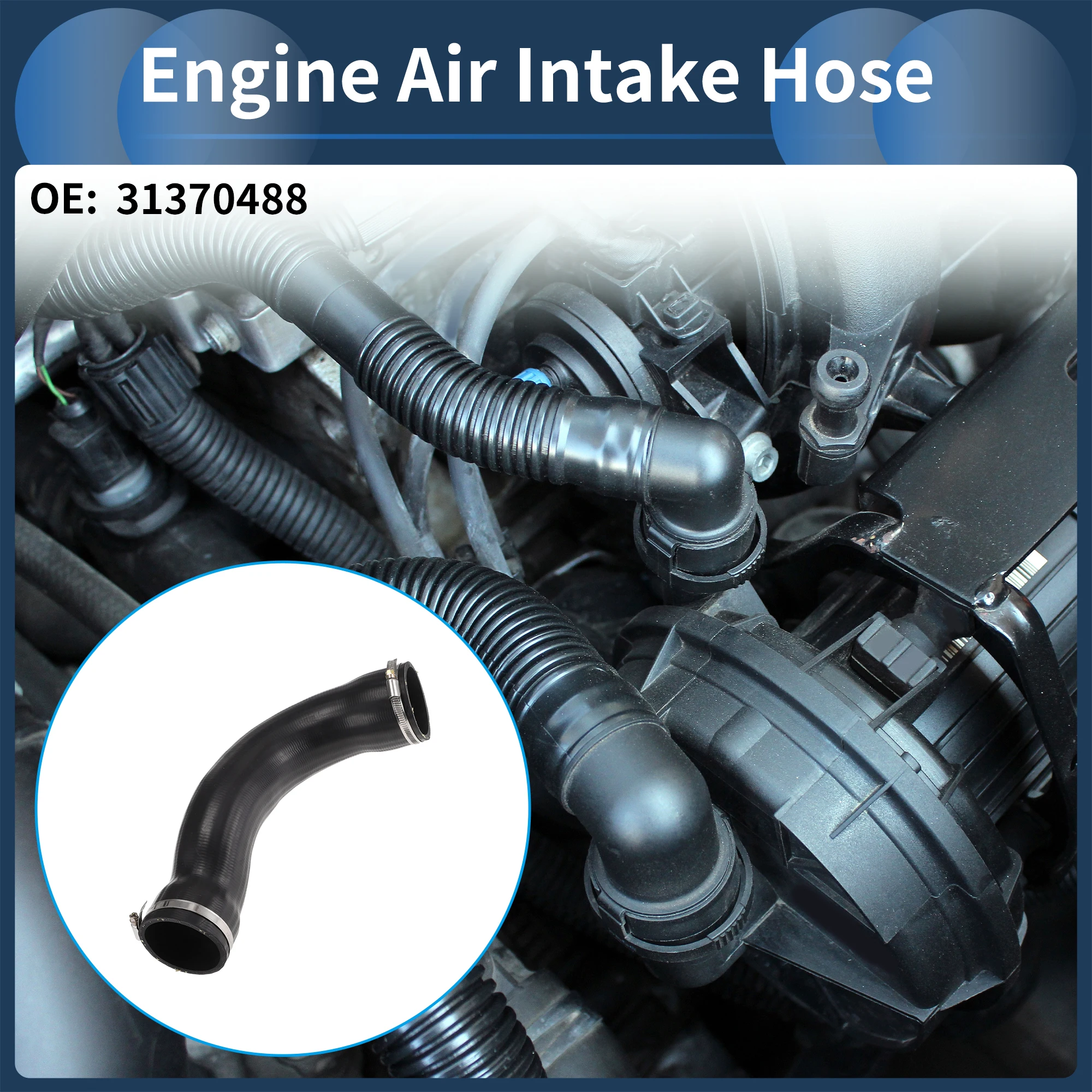 X AUTOHAUX Engine Air Intake Hose for Volvo S60 II Air Intake Duct No.31370488 Rubber Clamp
X AUTOHAUX Engine Air Intake Hose for Volvo S60 II Air Intake Duct No.31370488 Rubber Clamp