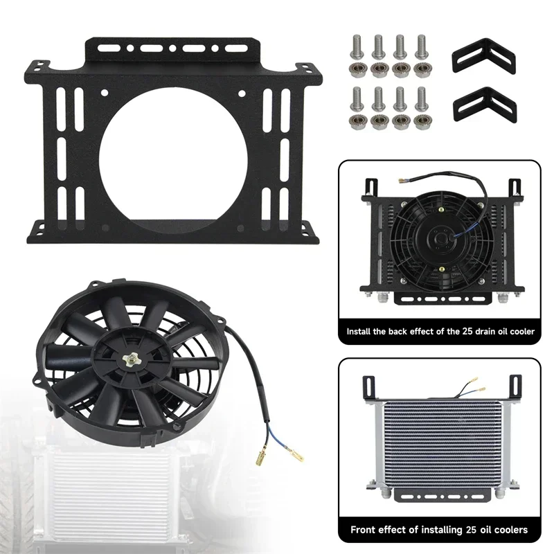 Brand New Aluminum High-Performance 25-Row Oil Cooler Kit Universal Engine/Transmission Bracket + 7" 12V 80W Electric Fan
Brand New Aluminum High-Performance 25-Row Oil Cooler Kit Universal Engine/Transmission Bracket + 7" 12V 80W Electric Fan