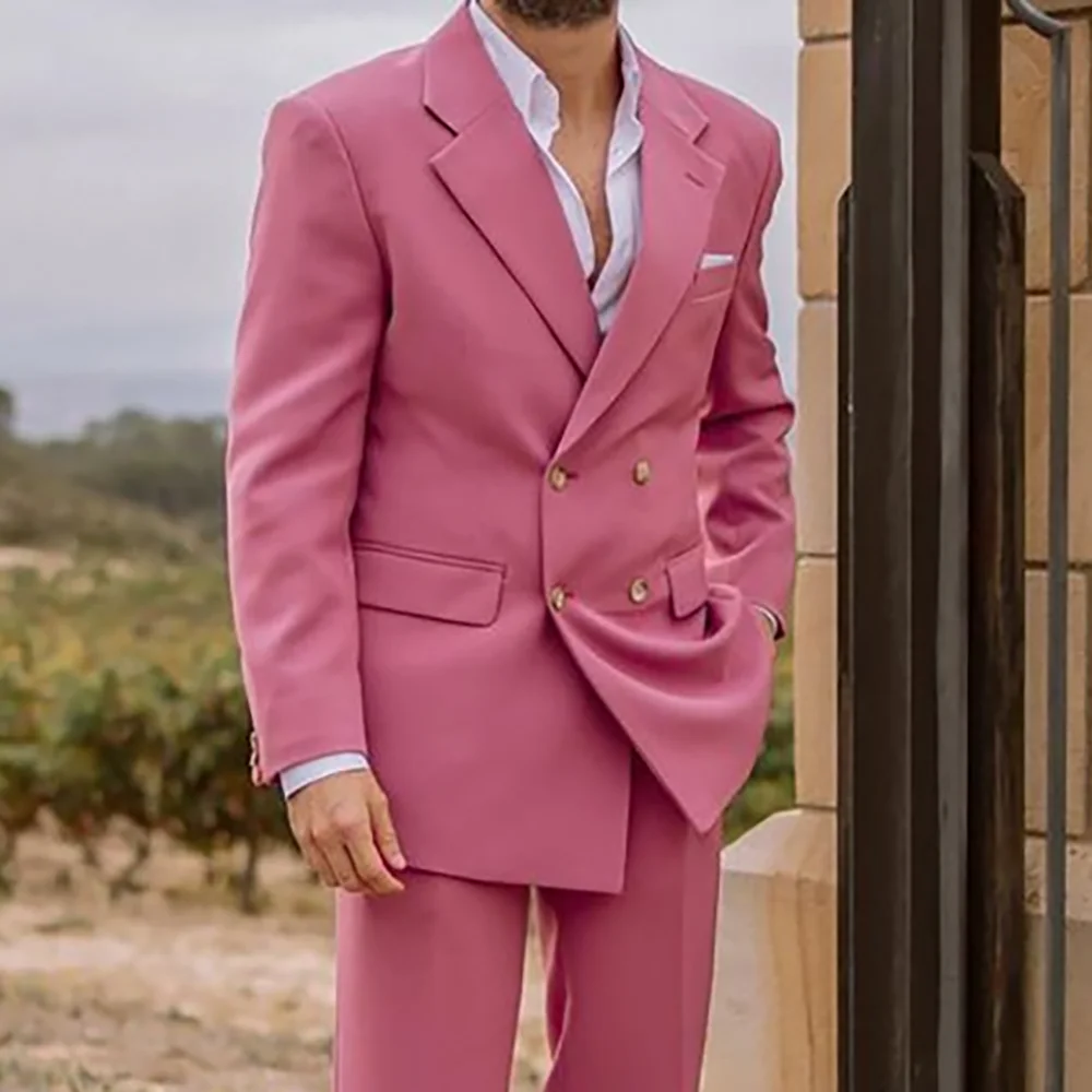 Elegant Pink Double Breasted Men Suit Two Pieces(Jacket+Pants) Outfits Casual Party Prom Wedding Set
Elegant Pink Double Breasted Men Suit Two Pieces(Jacket+Pants) Outfits Casual Party Prom Wedding Set